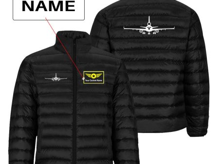 McDonnell Douglas MD-11 Silhouette Plane Designed Padded Jackets Discount