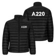 A220 Flat Text Designed Padded Jackets For Discount