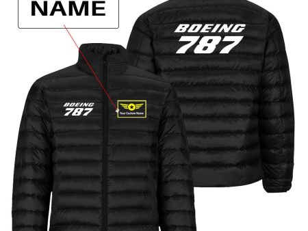 Boeing 787 & Text Designed Padded Jackets Online now