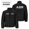 A220 Flat Text Designed Padded Jackets For Discount