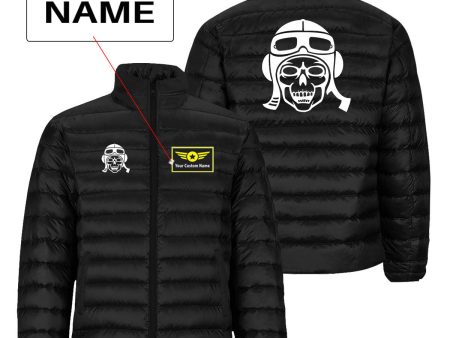 Skeleton Pilot Designed Padded Jackets Discount