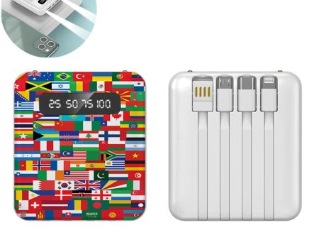 World Flags Designed 10000mAh Quick Charge Powerbank Online Hot Sale