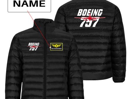 Amazing Boeing 757 Designed Padded Jackets Hot on Sale