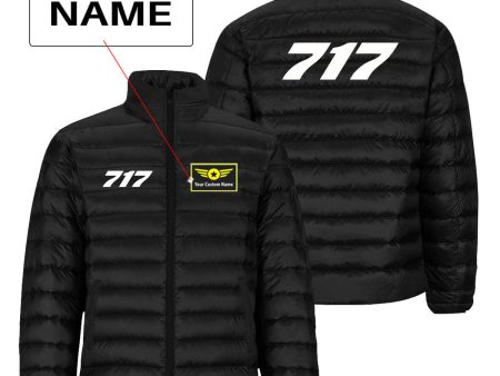 717 Flat Text Designed Padded Jackets Online Sale