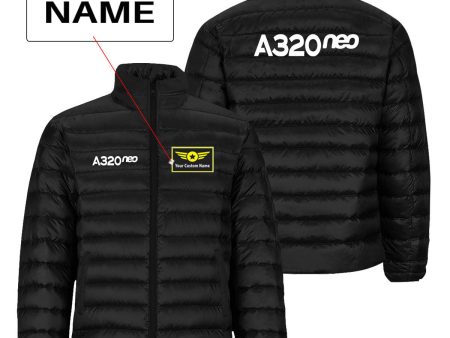 A320neo & Text Designed Padded Jackets For Cheap