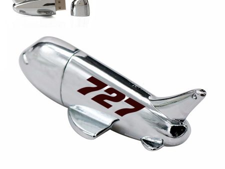 727 Flat Text Designed Airplane Shape USB Drives Online