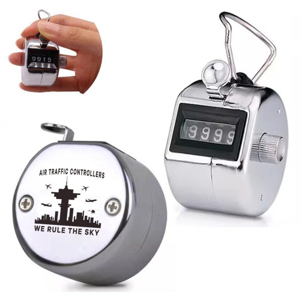 Air Traffic Controllers - We Rule The Sky Designed Metal Handheld Counters on Sale