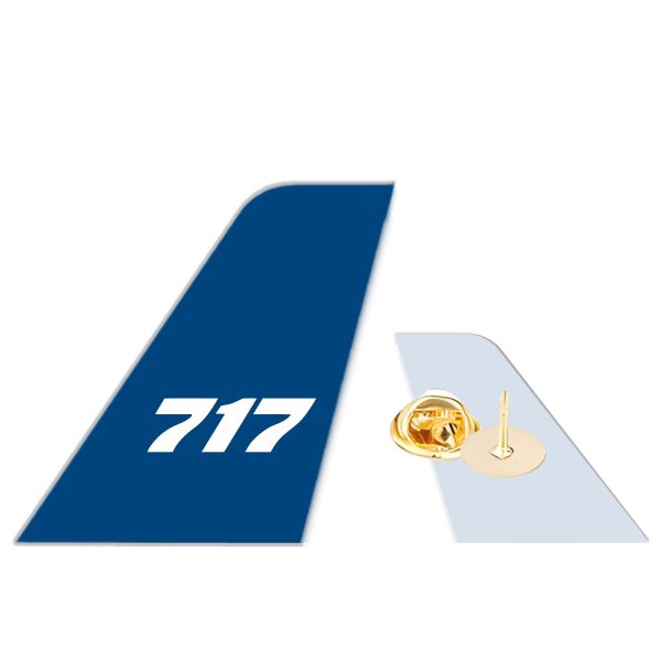 717 Flat Text Designed Tail Shape Badges & Pins For Sale