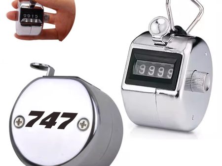 747 Flat Text Designed Metal Handheld Counters Cheap