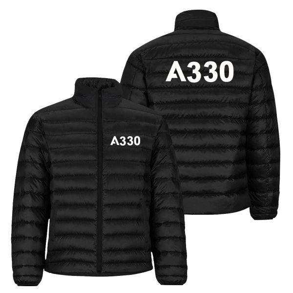 A330 Flat Text Designed Padded Jackets Fashion