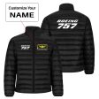 Boeing 757 & Text Designed Padded Jackets Supply