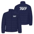 Boeing 707 & Text Designed Padded Jackets Cheap