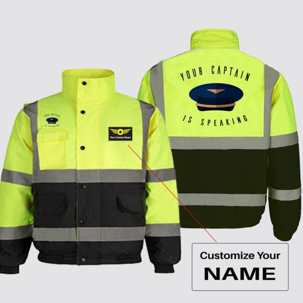 Your Captain Is Speaking Designed Reflective Winter Jackets Online