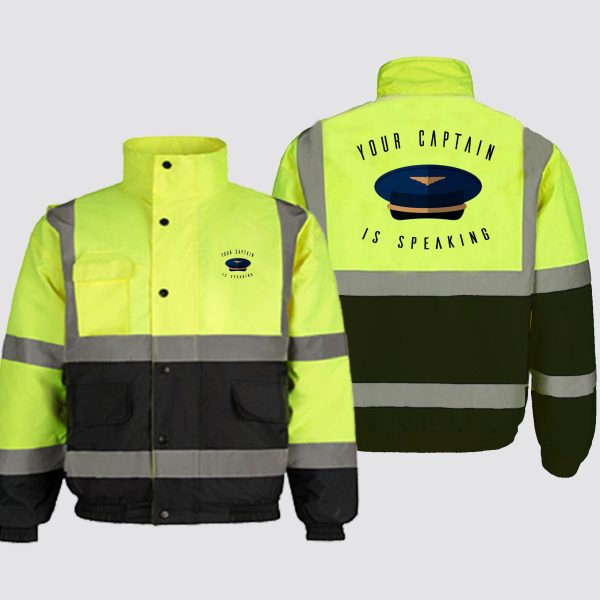 Your Captain Is Speaking Designed Reflective Winter Jackets Online