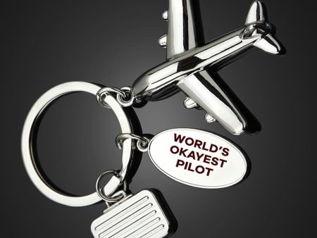 World s Okayest Pilot Designed Suitcase Airplane Key Chains Online now