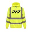 717 Flat Text Designed Reflective Hoodies For Discount