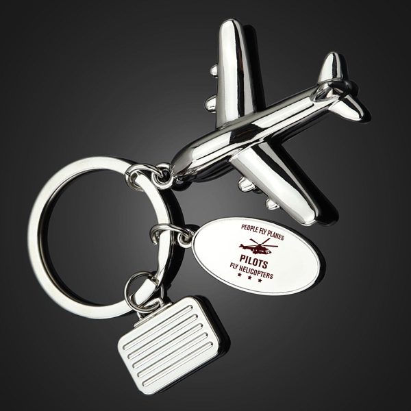 People Fly Planes Pilots Fly Helicopters Designed Suitcase Airplane Key Chains Online Hot Sale