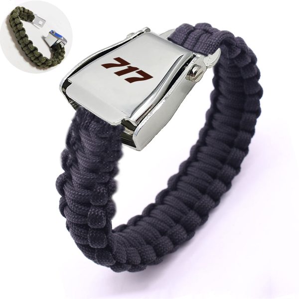 717 Flat Text Design Airplane Seat Belt Bracelet For Cheap