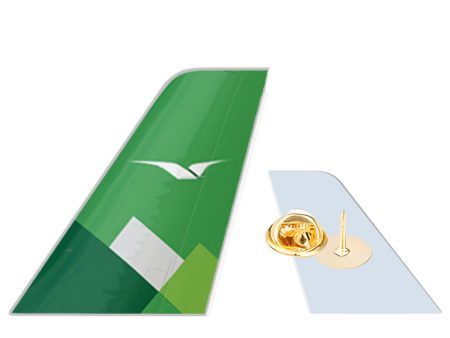 Wideroe Airlines Designed Tail Shape Badges & Pins Online now