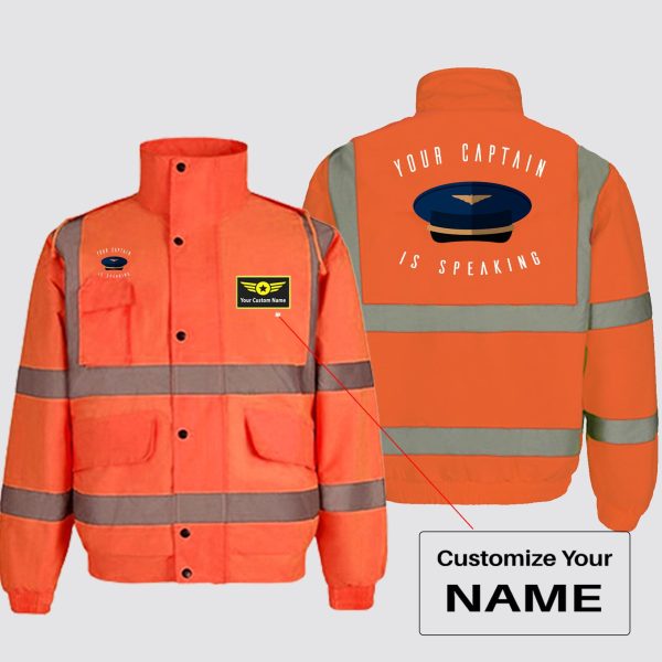 Your Captain Is Speaking Designed Reflective Winter Jackets Online