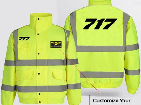 717 Flat Text Designed Reflective Winter Jackets Supply