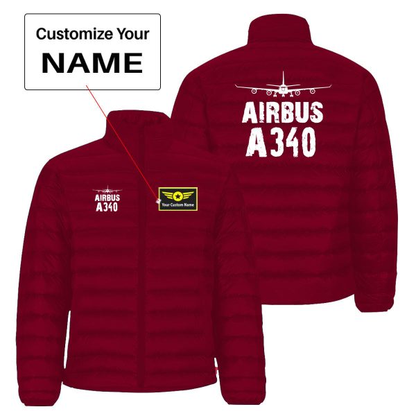 Airbus A340 & Plane Designed Padded Jackets Online now