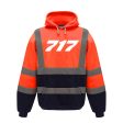 717 Flat Text Designed Reflective Hoodies For Discount