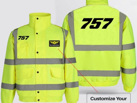 757 Flat Text Designed Reflective Winter Jackets For Sale