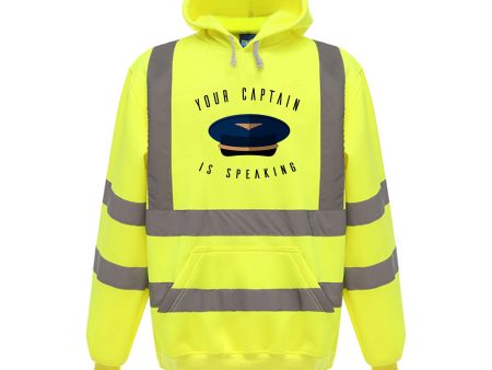 Your Captain Is Speaking Designed Reflective Hoodies Supply