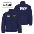 Boeing 707 & Text Designed Padded Jackets Cheap