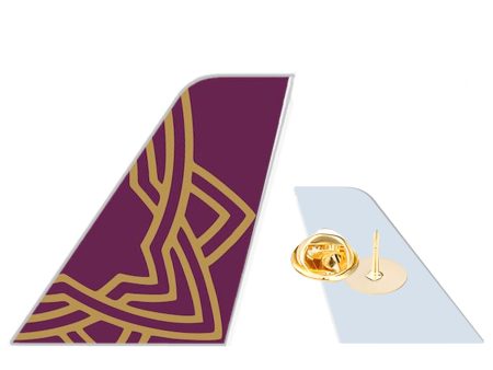 Vistara Airline Designed Tail Shape Badges & Pins For Discount