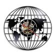 World Map Vinyl Record Designed Wall Clocks Cheap