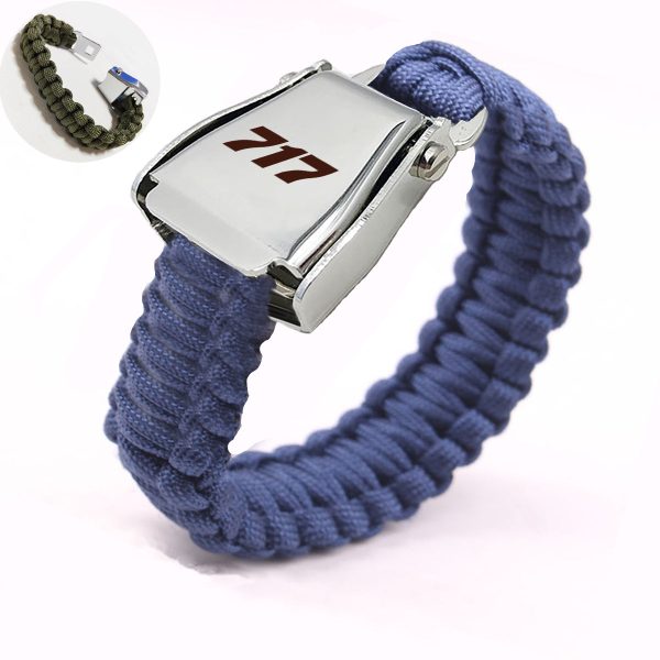 717 Flat Text Design Airplane Seat Belt Bracelet For Cheap